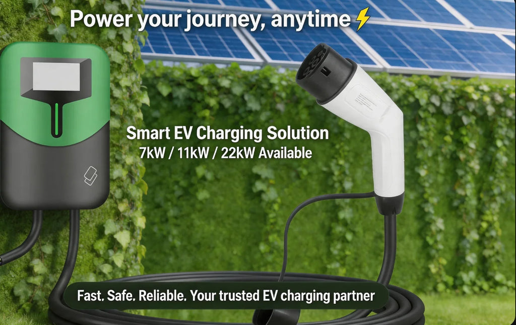 New EV Charging Station 7kW Type 2 AC Charger Wallbox with OCPP 1.6J WiFi 4G Smart EVSE 4.3-inch Display