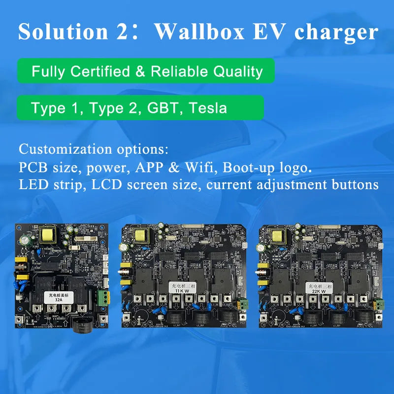 EV Charger EV Charger Accessories Type 2 J1772 GBT Cable Plug Connector PCB Control Board for Charging Station 01