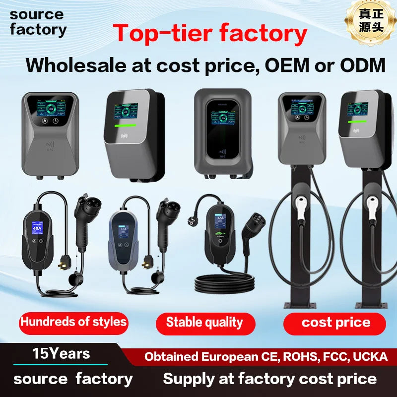 7kw 11kw 22kW Type1 Type 2 Wall Mounted OCPP 1.6 RFID Commercial EV Charging Station 3 Phase 32A. 01