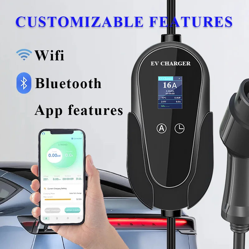Future Energy 3.5kW 7kW / 11kW / 22kW Smart Portable AC EV Charger  Fast Electric Vehicle Chargin...