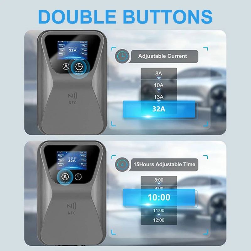 Type 2 Wall Mounted OCPP 1.6 RFID Commercial EV Charging Station 3 Phase 32A 22kW-43kW Type 1 AC+DC Output   01