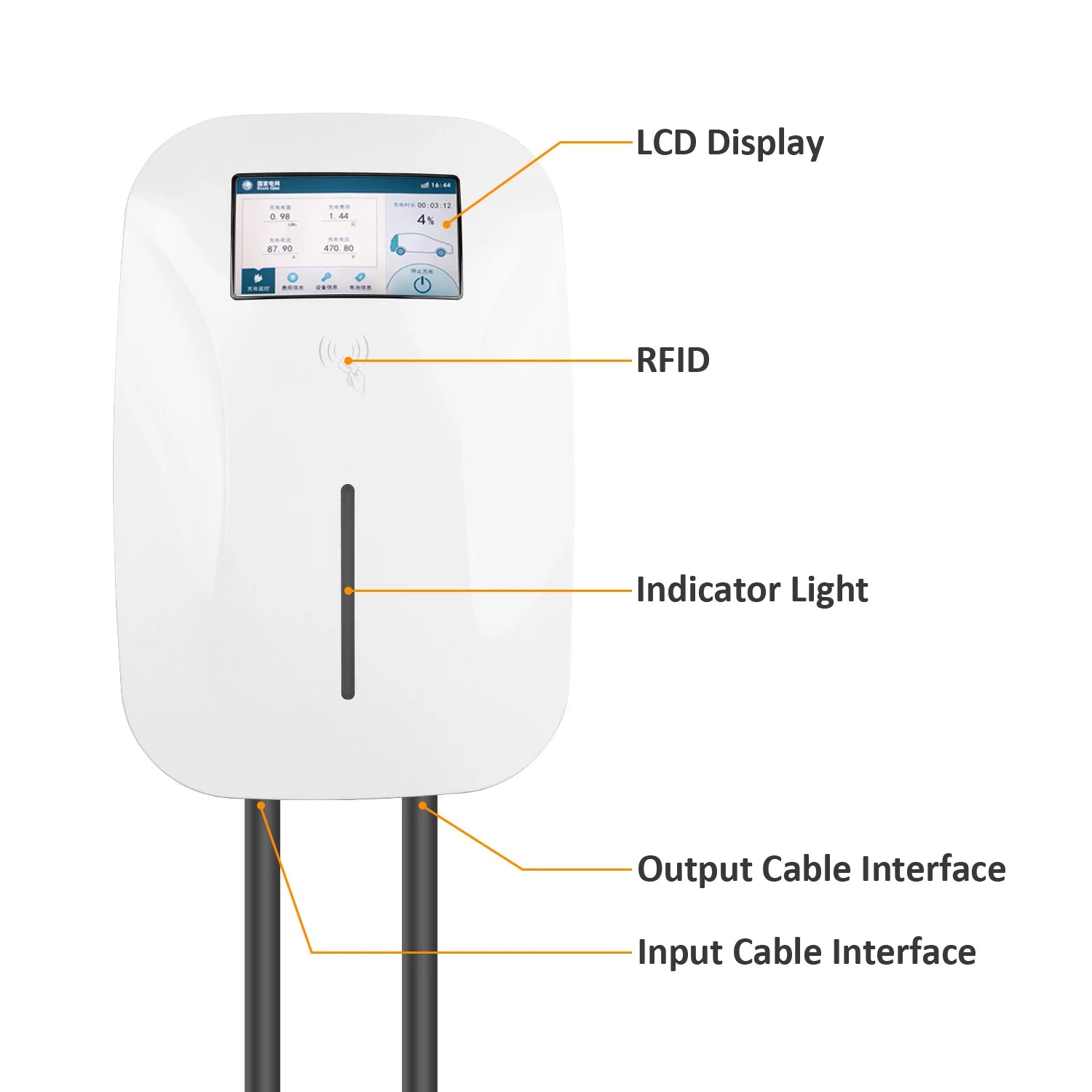 New AC EV Charger 7kW Wallbox Type 2 GBT with OCPP 1.6J WiFi/GSM/4G for Residential & Commercial Use for 02