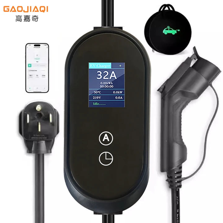 DC Fast EV Charging Station-Portable EVSE Charger with Mode 2 Compatibility for Electric Vehicles 01