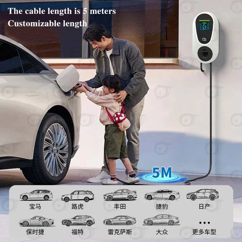 Wall-Mounted EV Charger (Wallbox)  11kW / 22kW AC Charger 7kW EV Charger 16A / 32A EV Charging Station 01