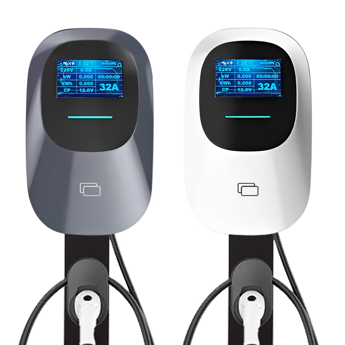 New 7kW 22kW Smart Wall-mounted EV Charger Type 2 Wall Mounted OCPP 1.6 RFID Commercial EV Charging Station 3 Phase 32A40a  01