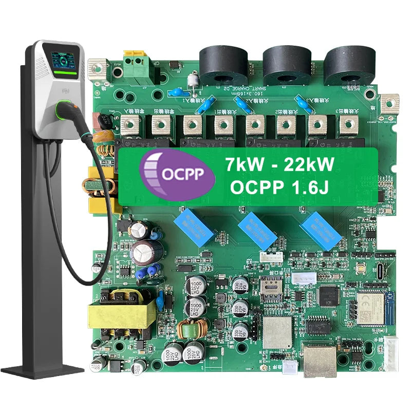 7 kw  11kw 22kW AC EV Charger Type1/ 2 Wall Mounted OCPP 1.6 RFID Commercial EV Charging Station 3 Phase 32A  01