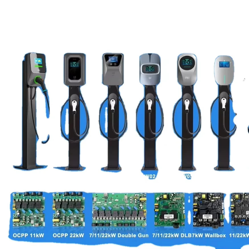 New 22kW Smart EV Charger Main Board OCPP 4G WiFi Type 2 Connector AC/DC Output High Performance Control PCB EV Charging Station