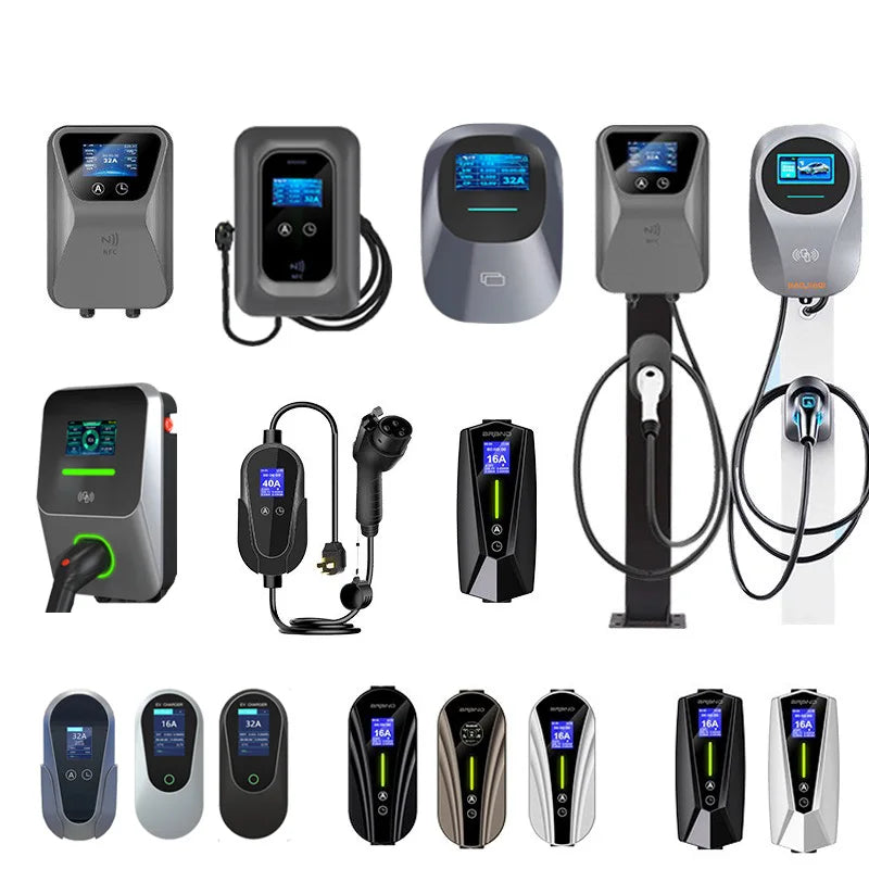 EV Charger Type 2 Wall Mounted OCPP 1.6 RFID Commercial EV Charging Station 3 Phase 32A AC+DC Output 22kW-43kW Output Power 01