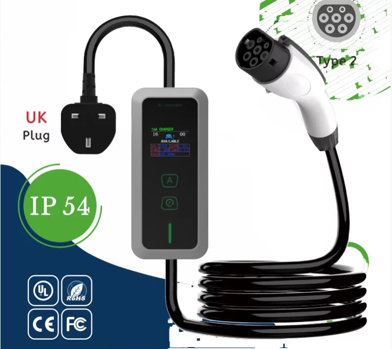 New Smart EV Charging Station US Type 2 with OCPP 4G RFID APP WiFi 3.5/7KW 110-240V Commercial Charger OEM/ODM Custom Branding