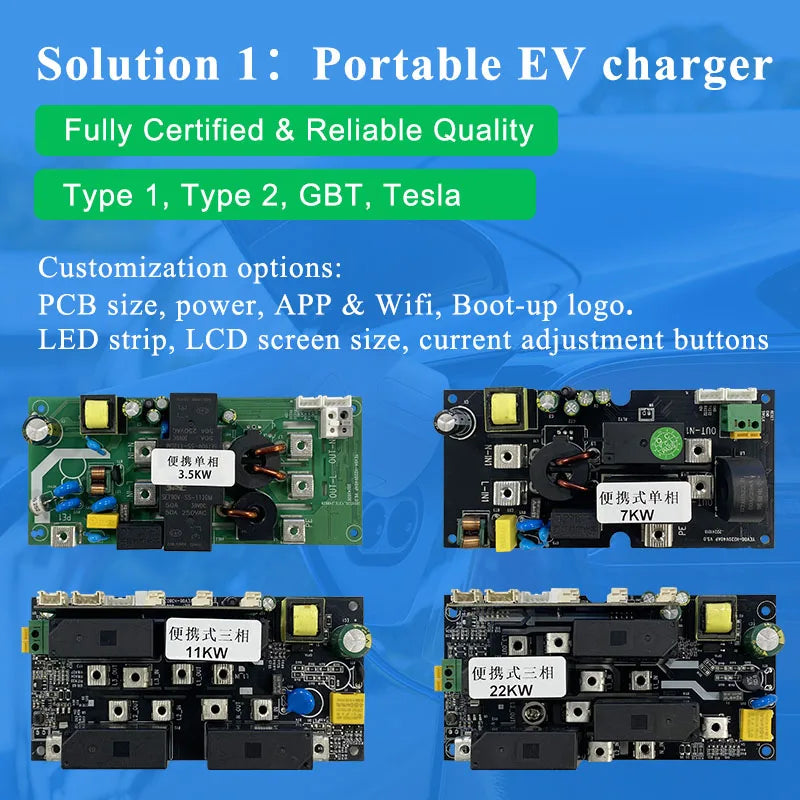 New 4G WiFi 7 kw 11kw 22kW AC EV Charger Type1/2 Wall Mounted OCPP 1.6 RFID Commercial Charging Station 3 Phase 32A 01