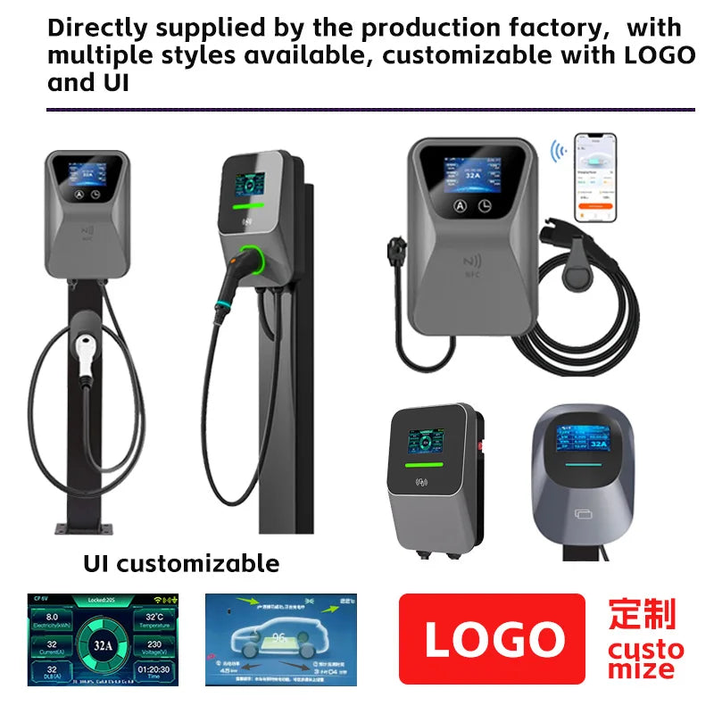 New 22kW Smart EV Charger Main Board OCPP 4G WiFi Type 2 Connector AC/DC Output High Performance Control PCB EV Charging Station
